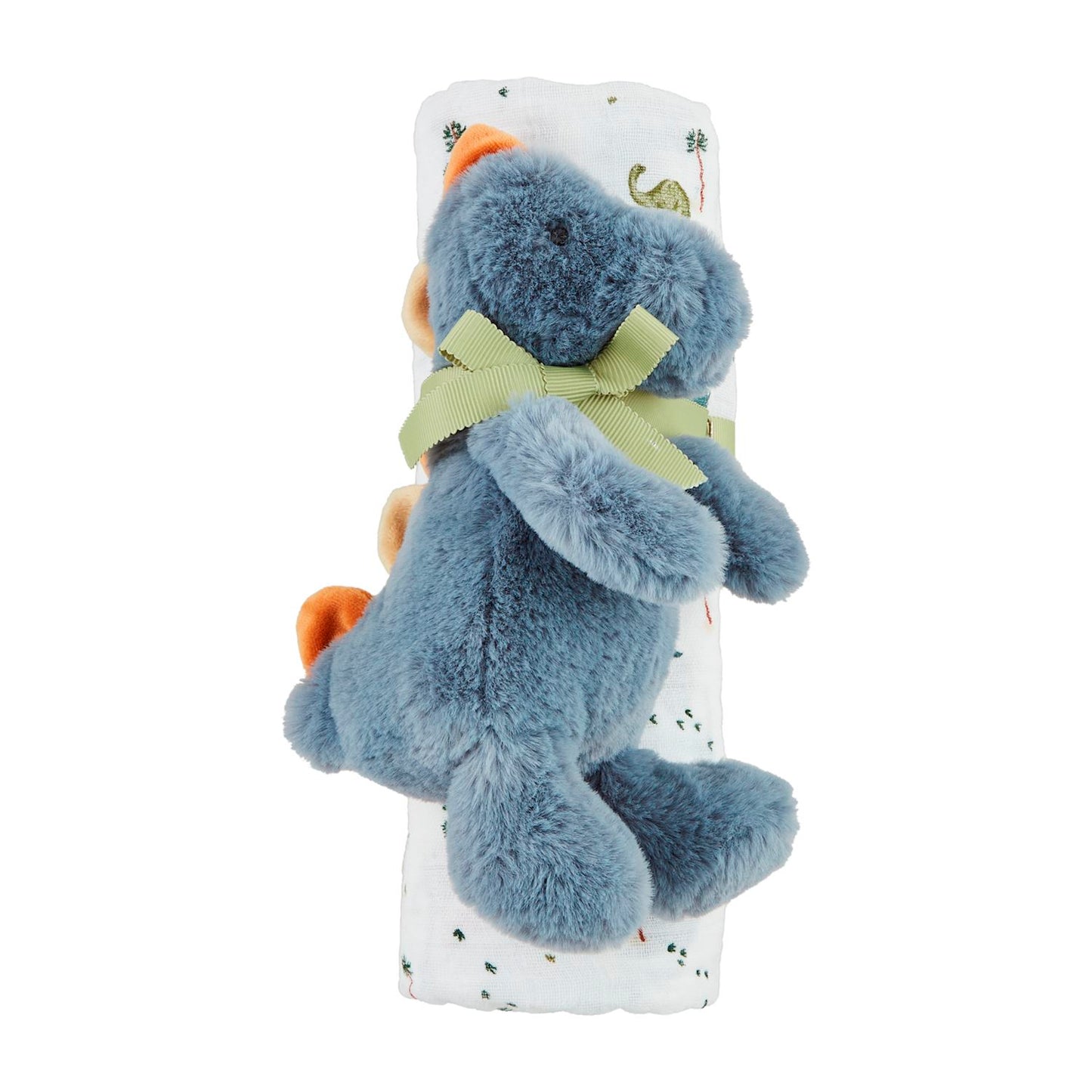 Dino Swaddle & Plush Rattle Set