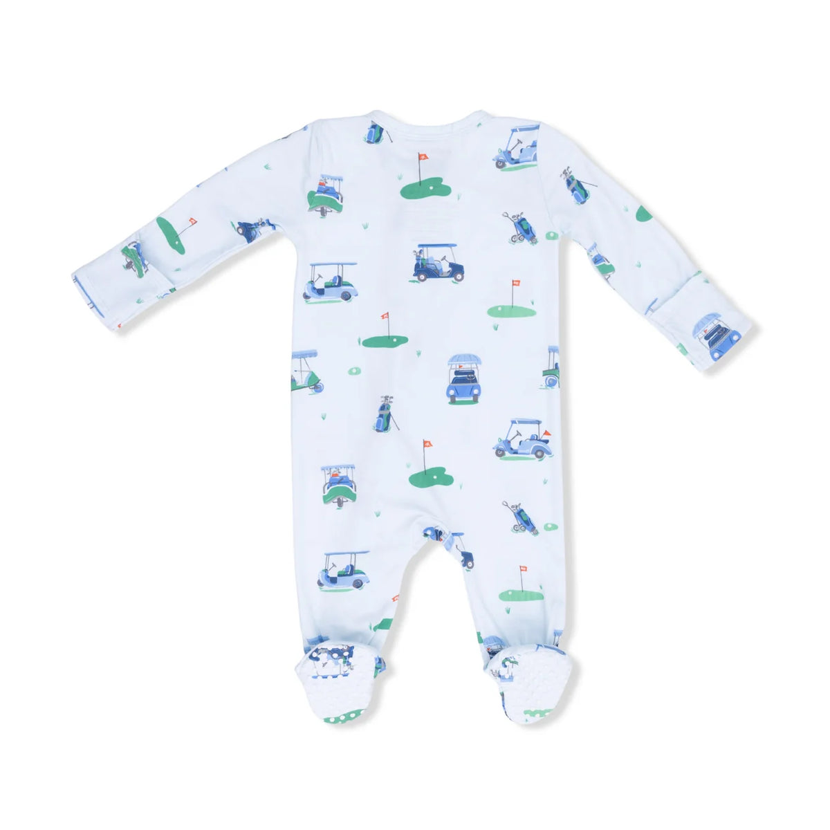 Blue Vintage Golf Carts Footie