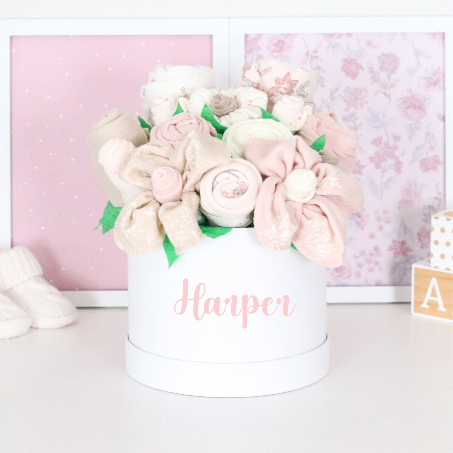 Heirloom Garden Baby Girl Gift Box Bouquets