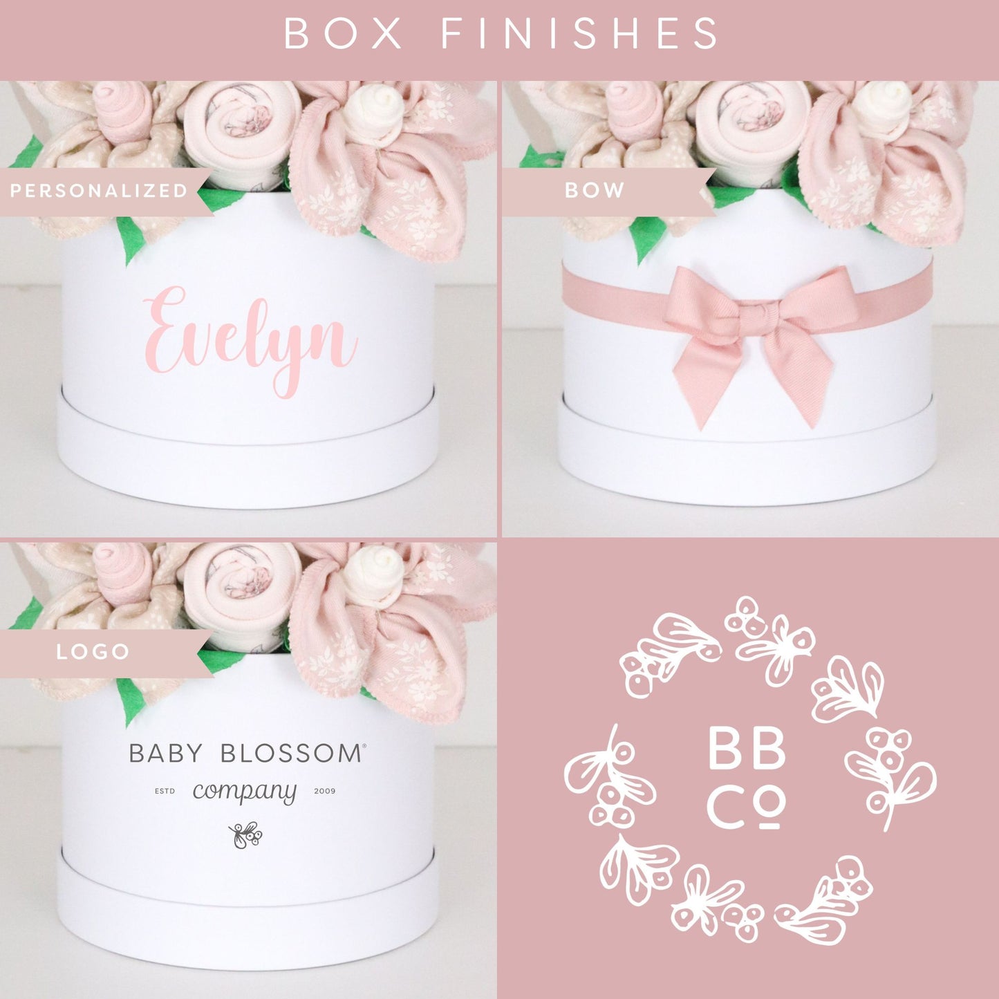 Heirloom Garden Baby Girl Gift Box Bouquets