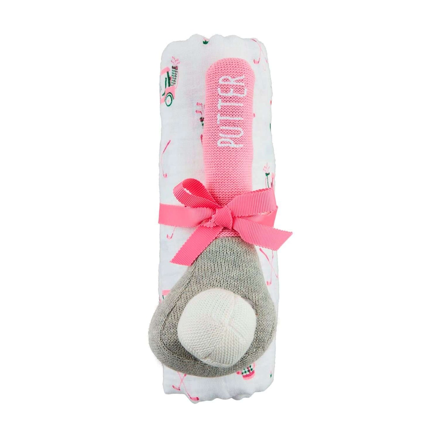 Baby blanket and golf putter gift set