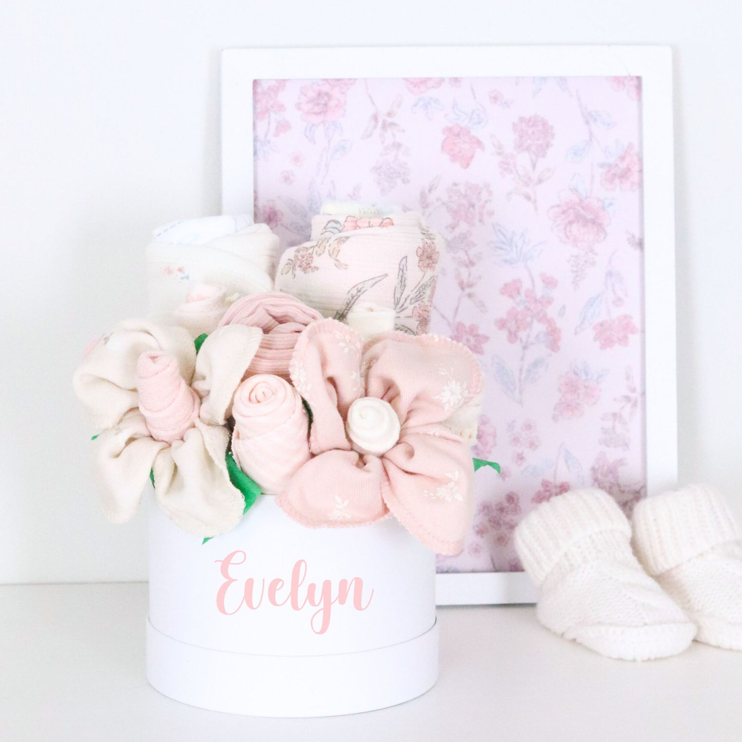 Heirloom Garden Baby Girl Gift Box Bouquets