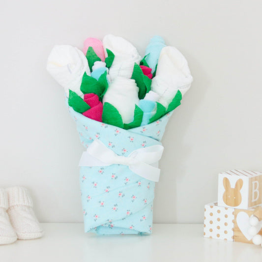 Aqua Rosette Baby Gift Set - Baby Blossom Company