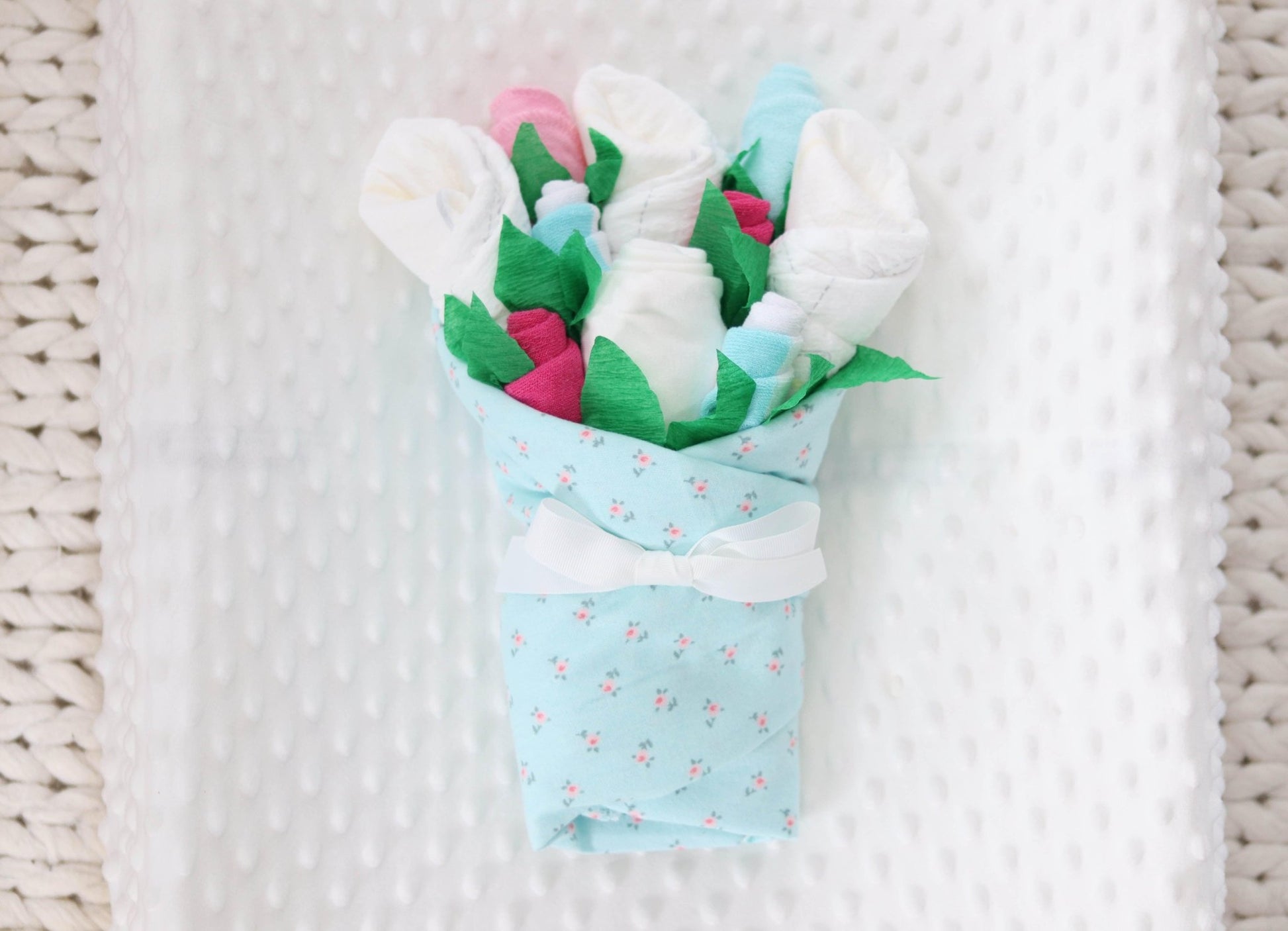 Aqua Rosette Baby Gift Set - Baby Blossom Company