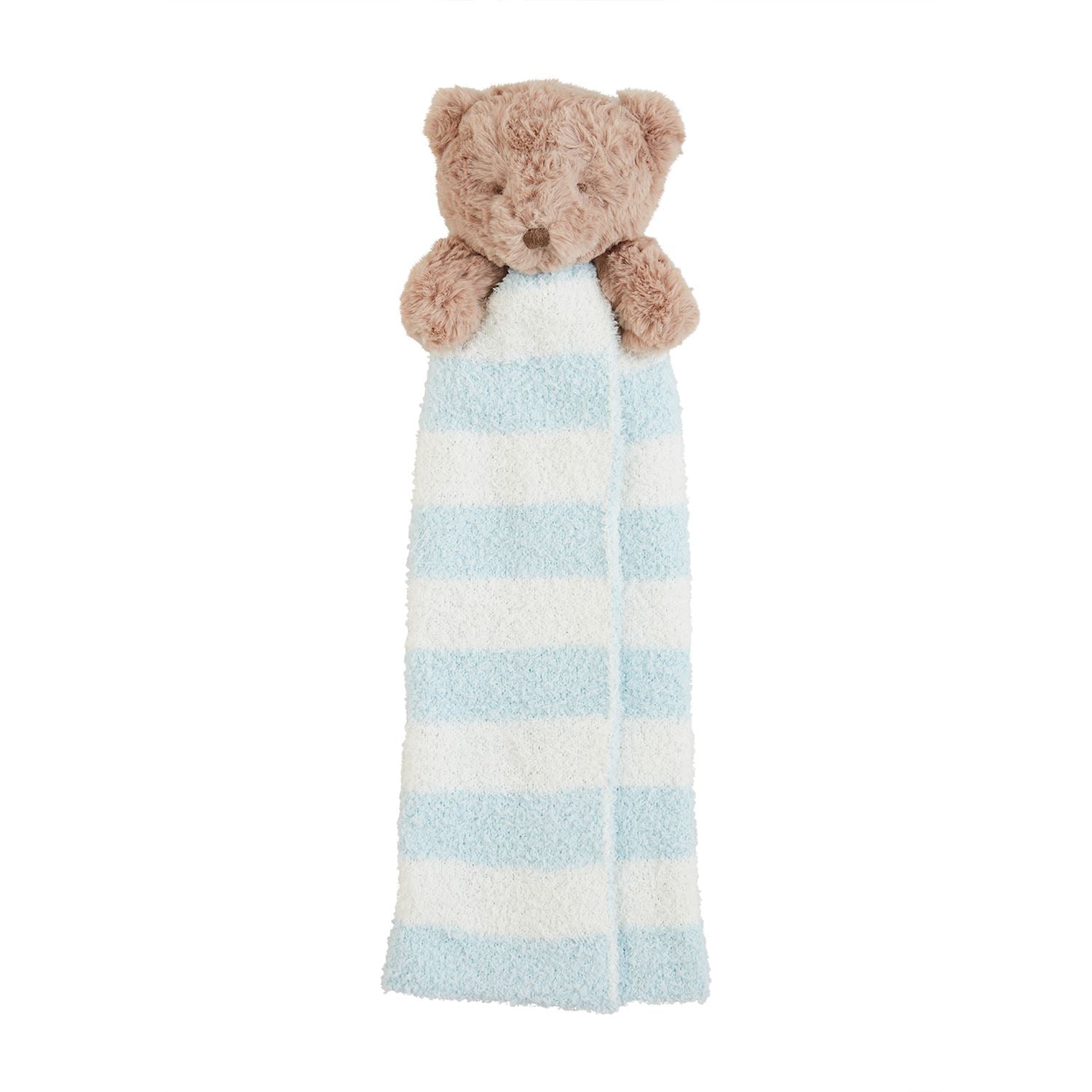Blue Scallop Bear Cuddle Pal Lovey Blanket - Baby Blossom Company