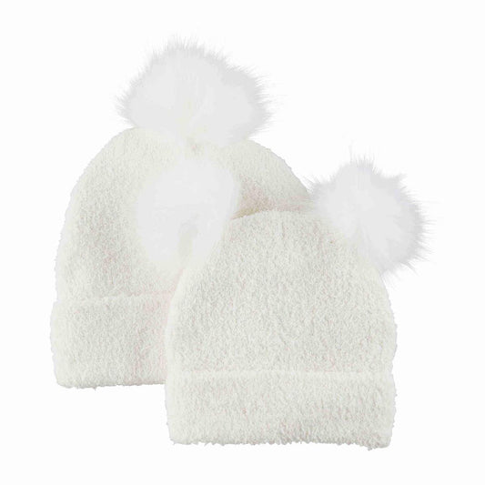 Cream Mommy and Me Beanies - Baby Blossom Company
