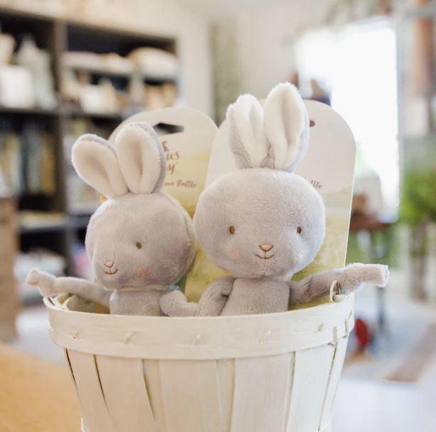 Friendly Chime Rattle - Gray Bunny - Baby Blossom Company