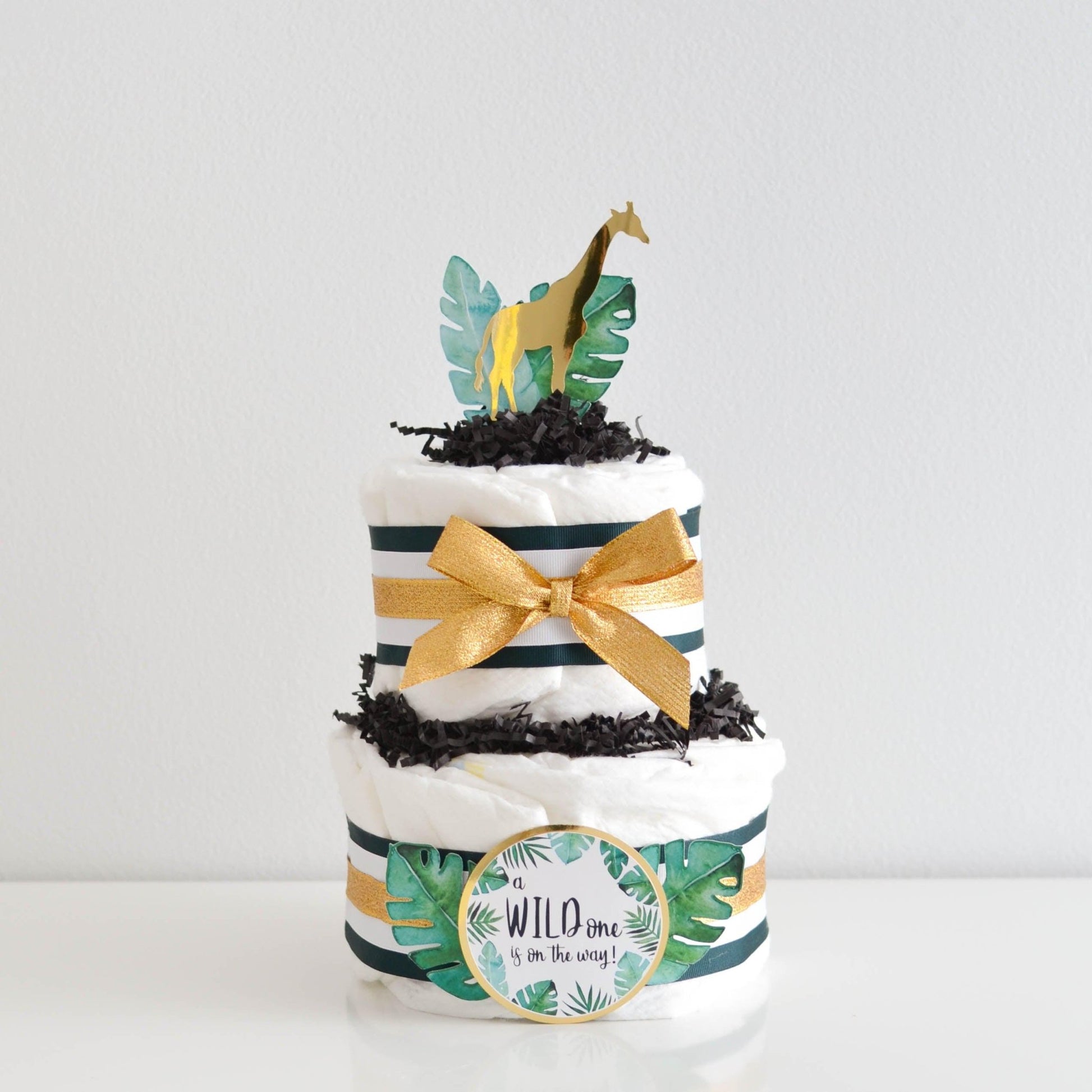 Gold Safari Diaper Cake Kit - Baby Blossom Company