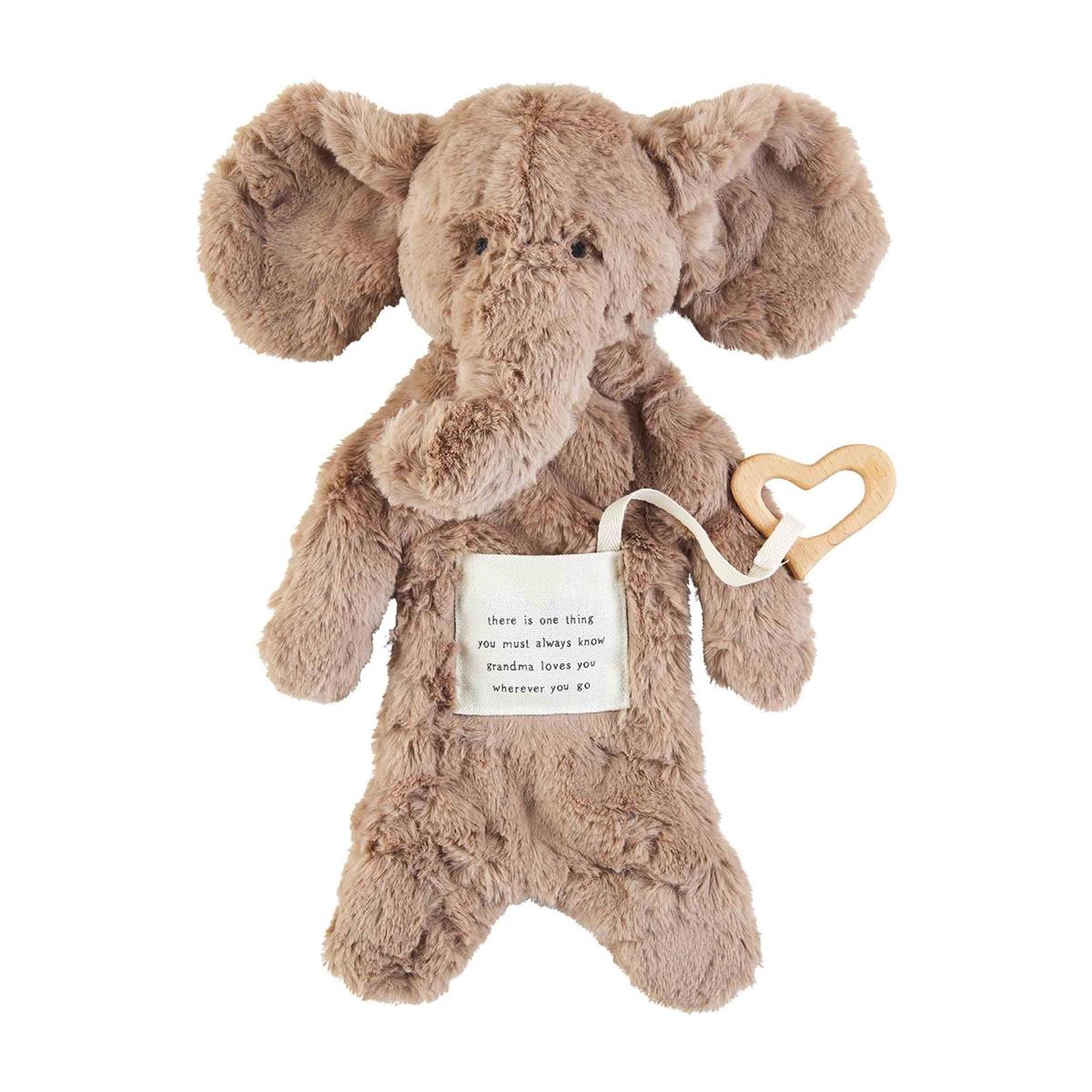 Grandma Elephant Cuddler Teether - Baby Blossom Company