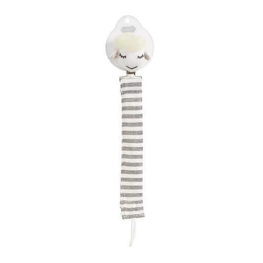 Lamb Knit Pacifier Clip - Baby Blossom Company