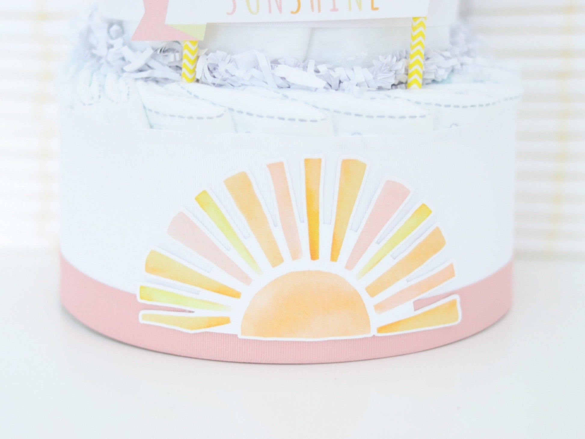 Little Sunshine Diaper Cake - Pink - Baby Blossom Company