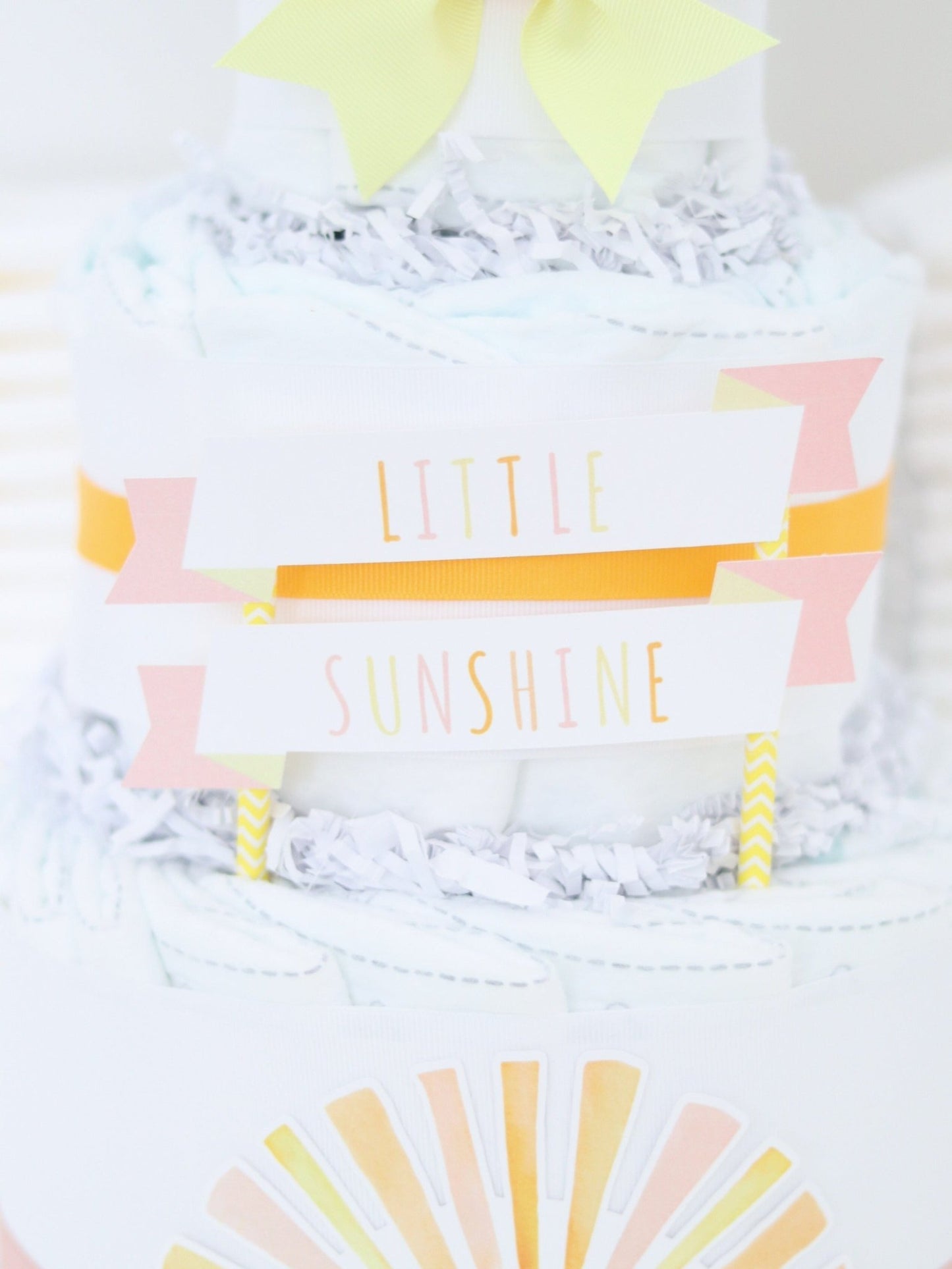 Little Sunshine Diaper Cake - Pink - Baby Blossom Company