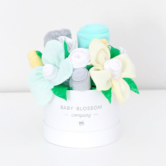 Neutral Hatbox Bouquet - Petite - Baby Blossom Company