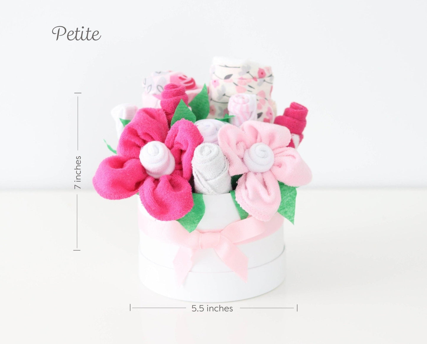 Pretty in Pink Baby Girl Gift Box Bouquet - Baby Blossom Company