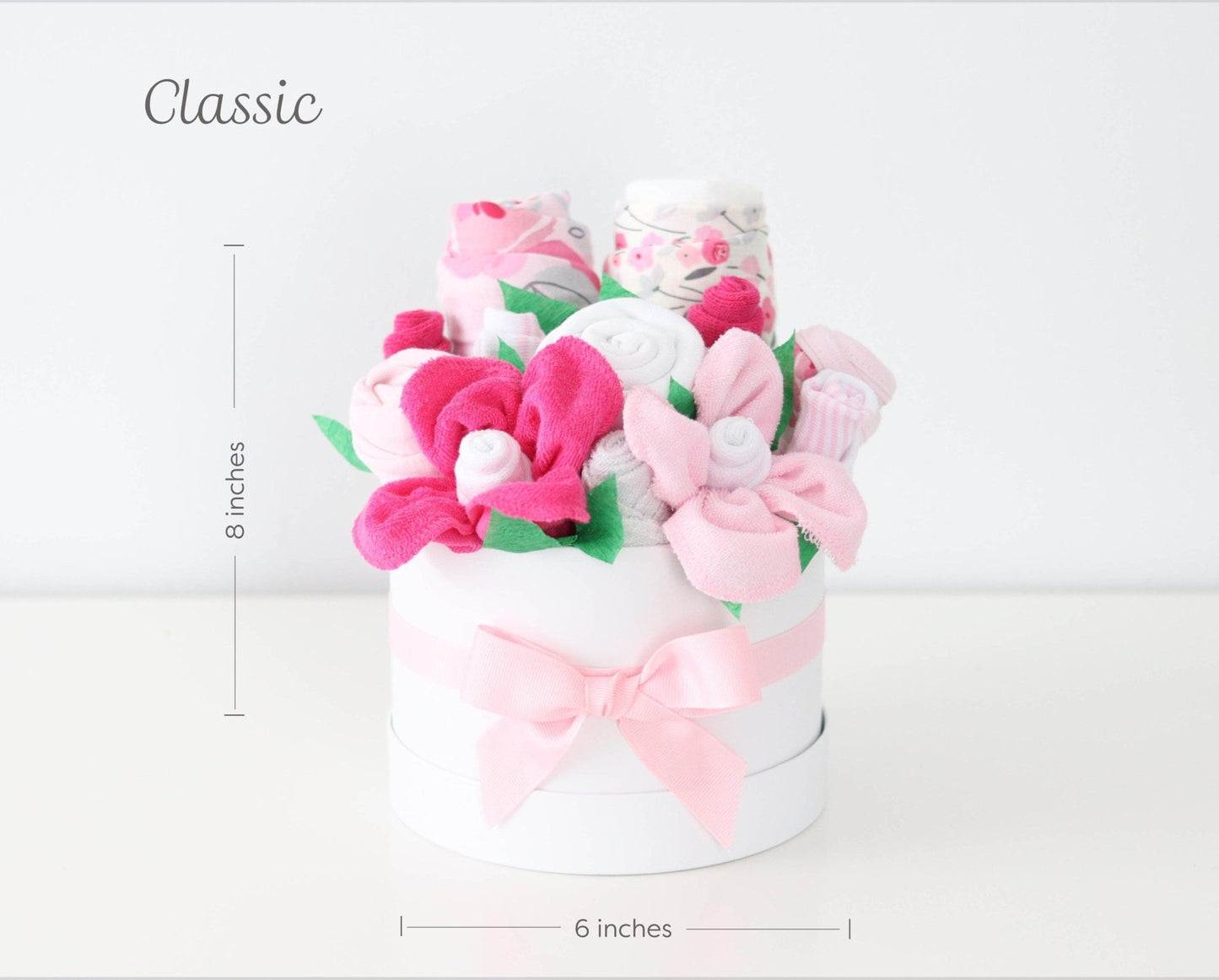 Pretty in Pink Baby Girl Gift Box Bouquet - Baby Blossom Company