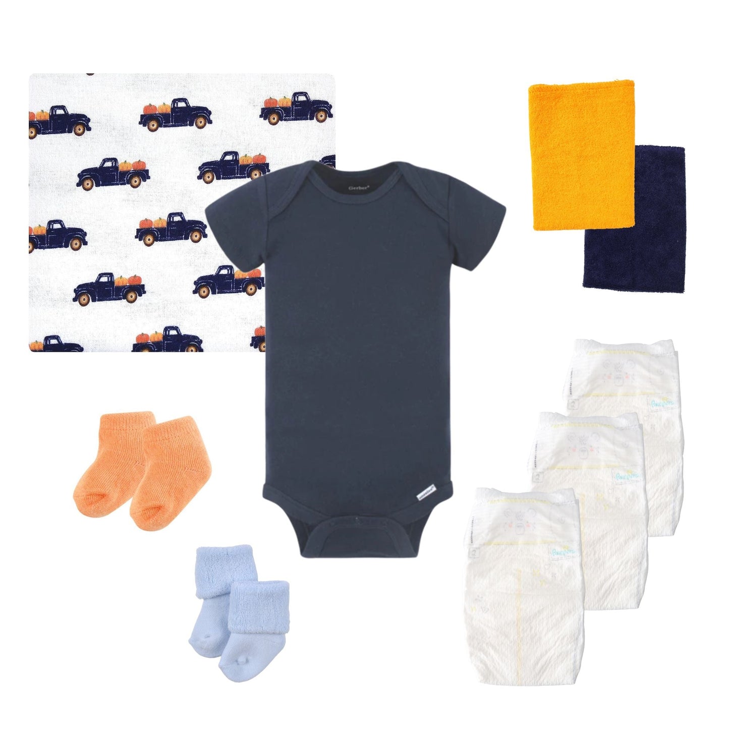 Pumpkin Truck Baby Gift Set - Baby Blossom Company