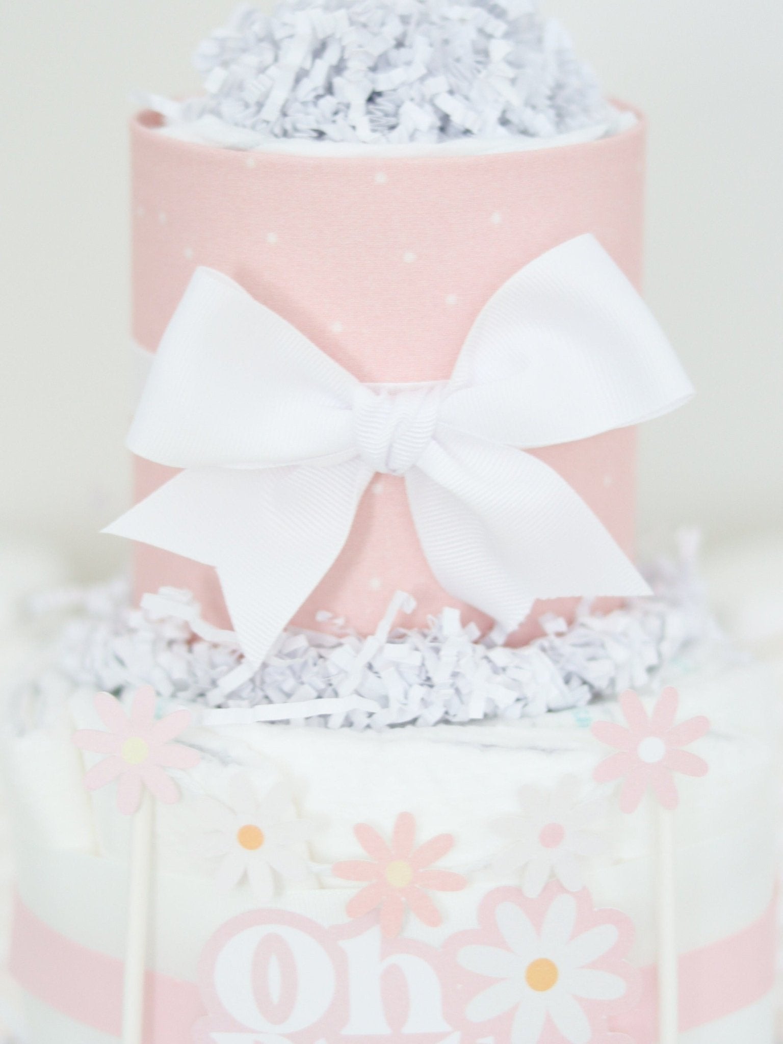 Retro Daisy Diaper Cake - Baby Blossom Company