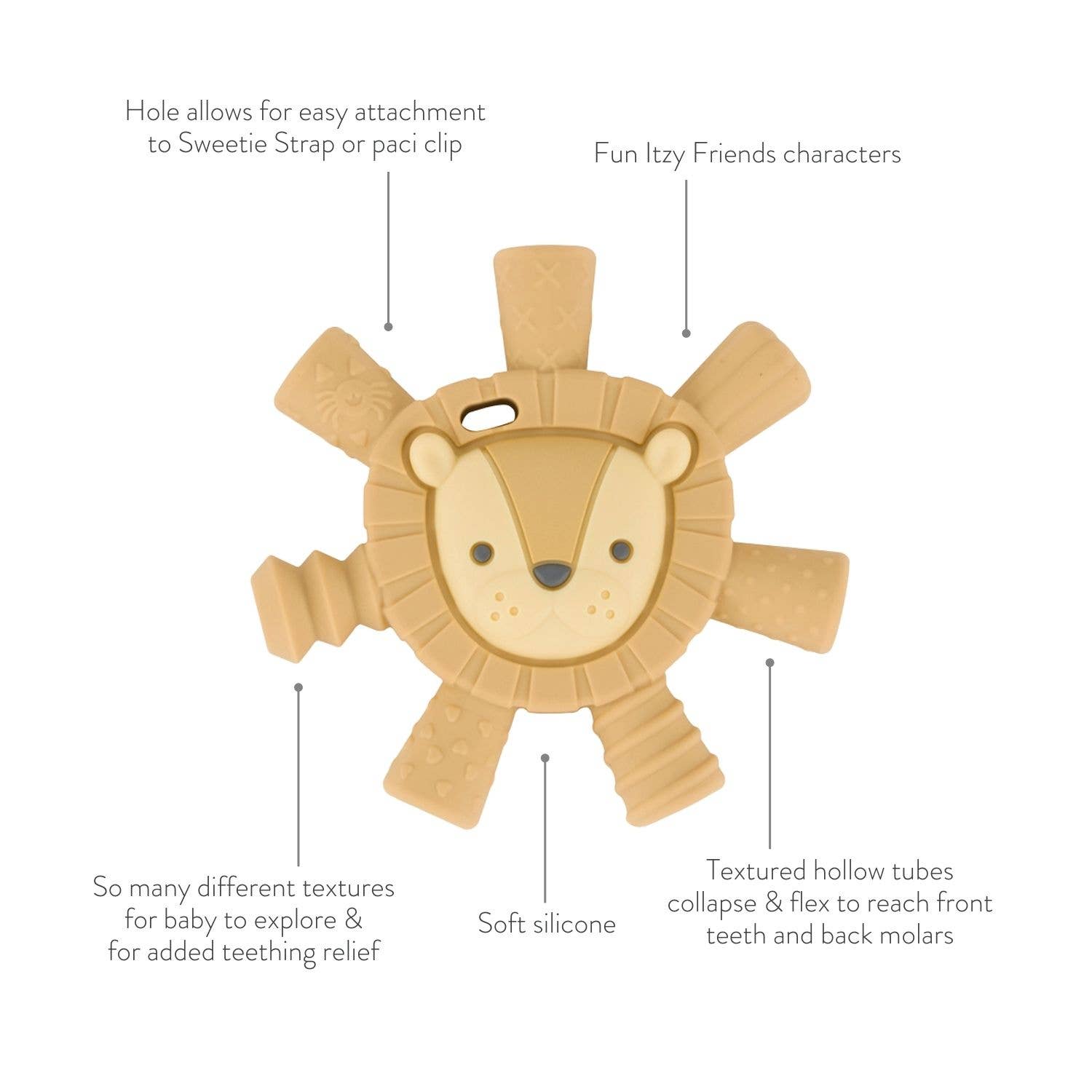 Ritzy Teether™ Baby Molar Teether: Lion - Baby Blossom Company