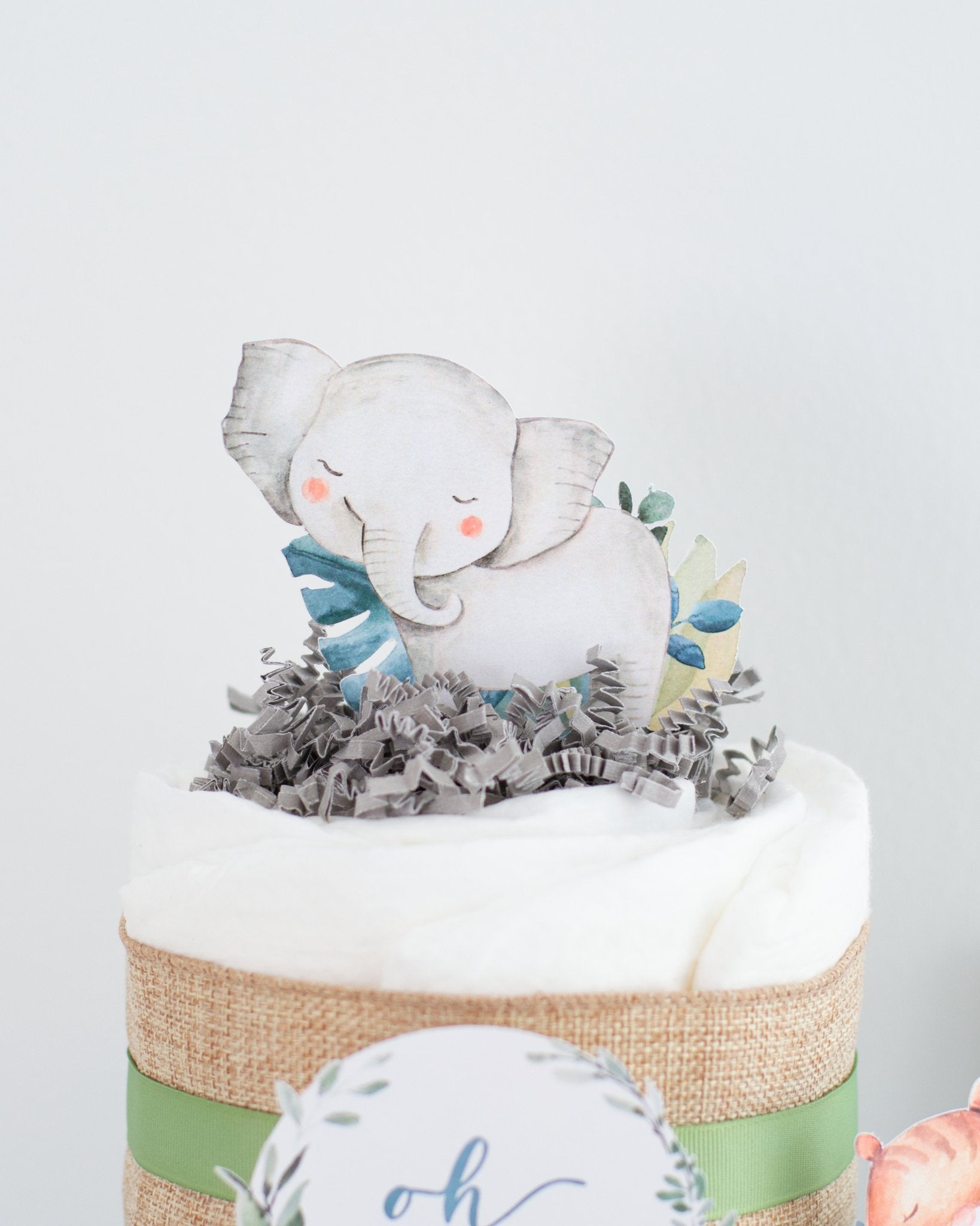Safari Friends Diaper Cake - Baby Blossom Company