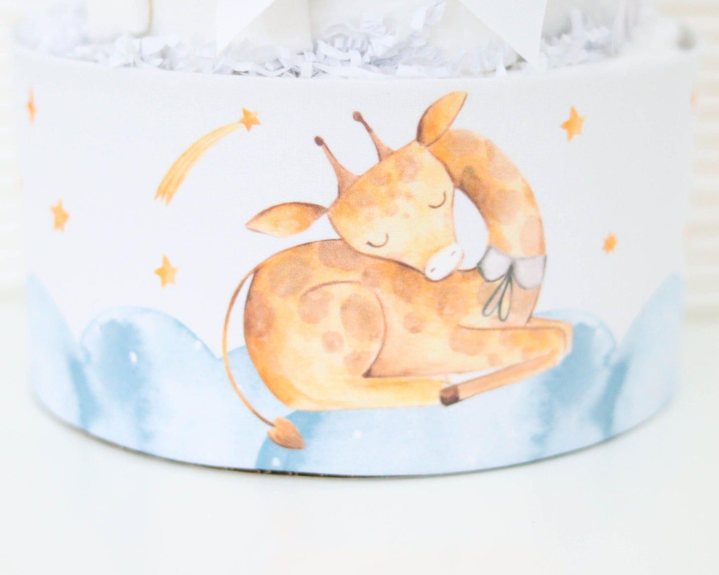 Sleeping Animals Diaper Cake - Blue - Baby Blossom Company
