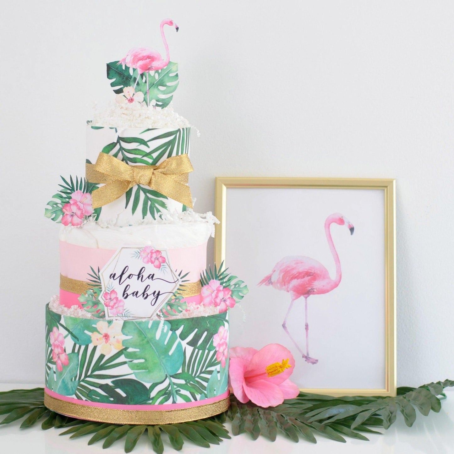 Tropical Aloha Diaper Cake - Baby Blossom Company