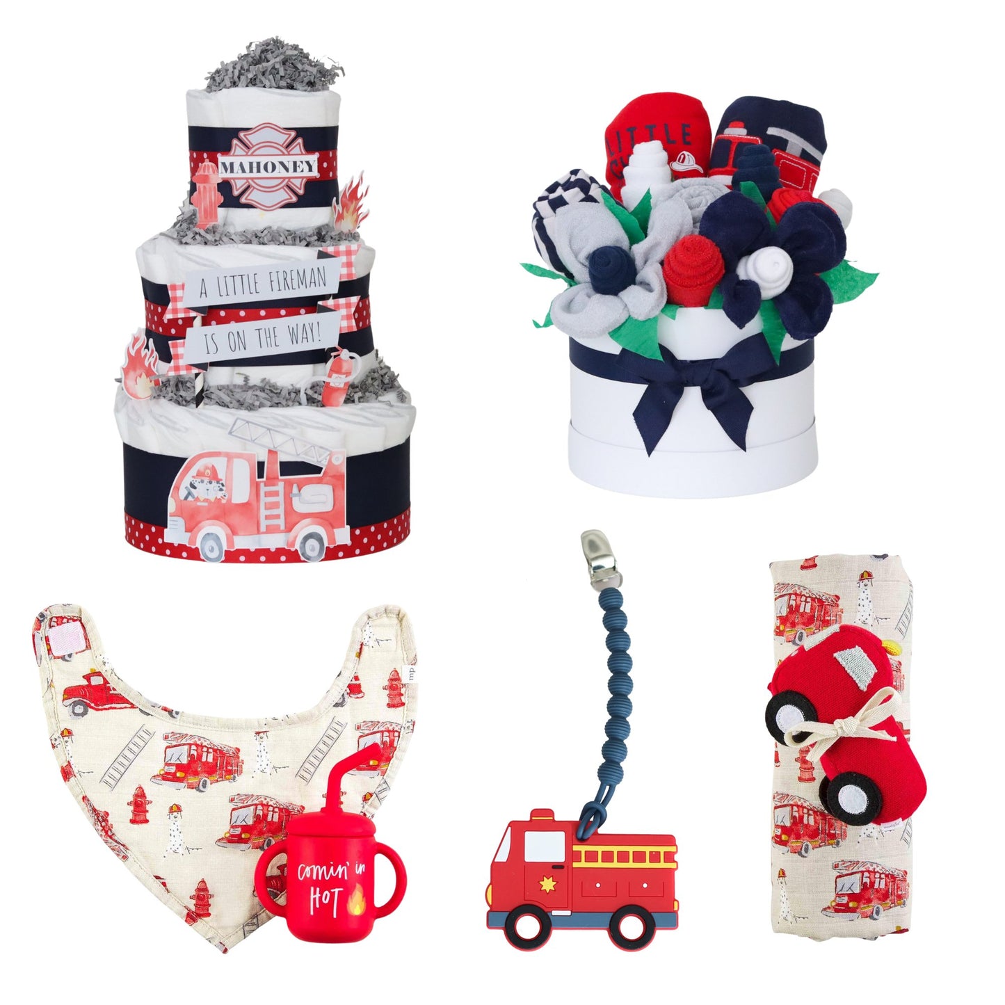 Ultimate Firefighter Baby Gift Bundle - Baby Blossom Company