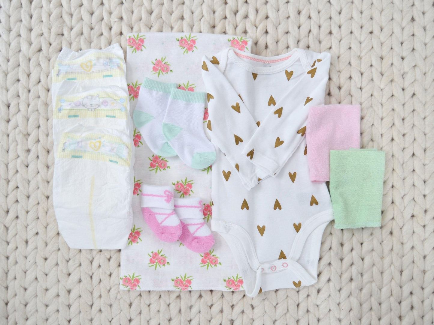 Watercolor Roses Baby Gift Set - Baby Blossom Company