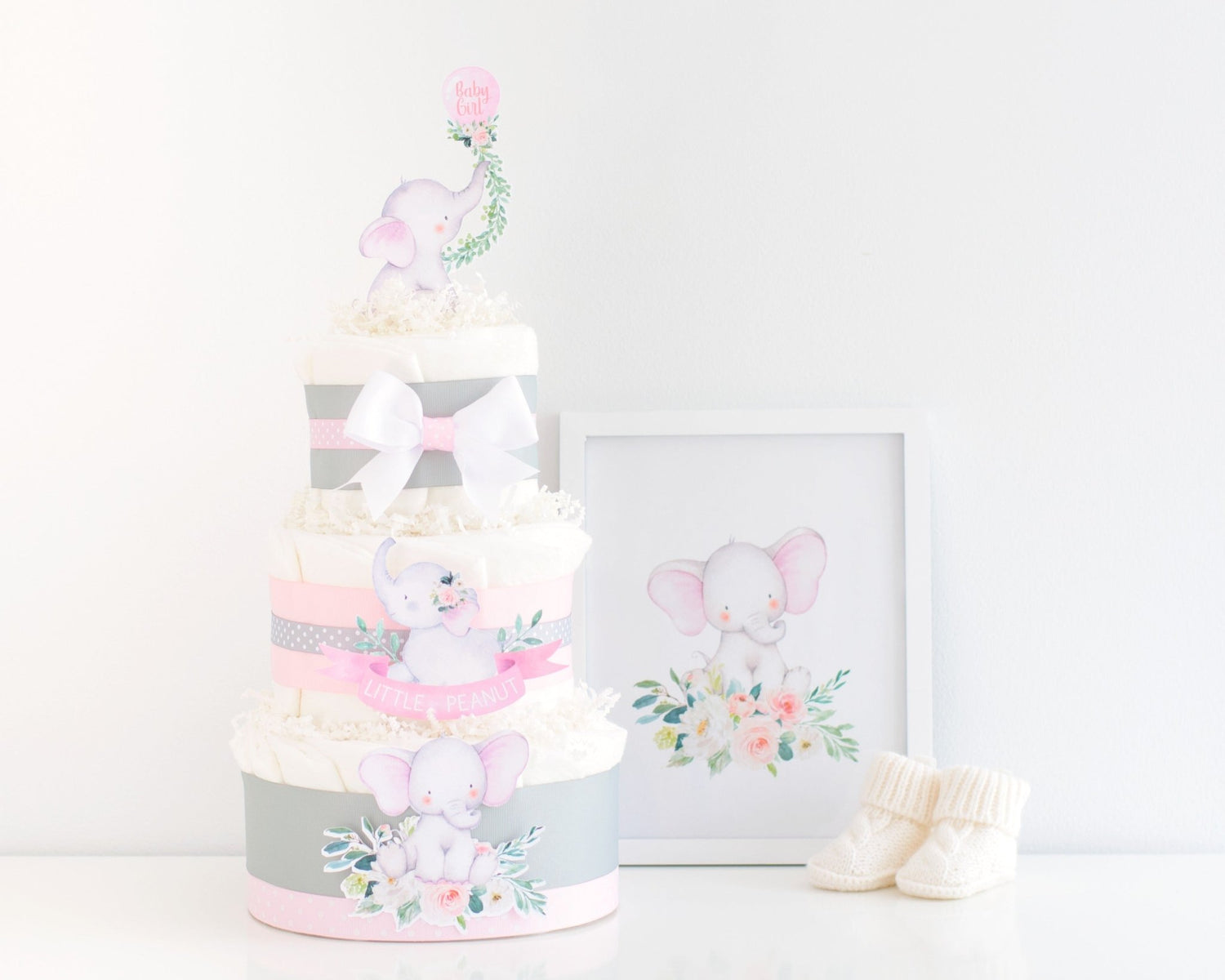 Diaper Cakes for Girls - Baby Blossom Company