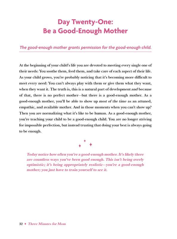 Three Minutes for Mom Book