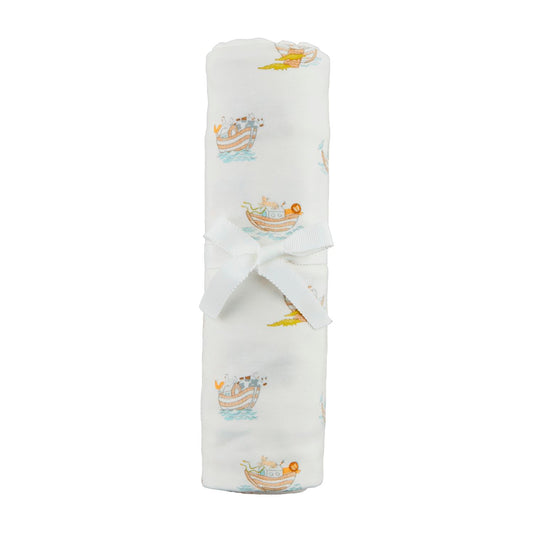 Noah's Ark Stretch Swaddle Blanket