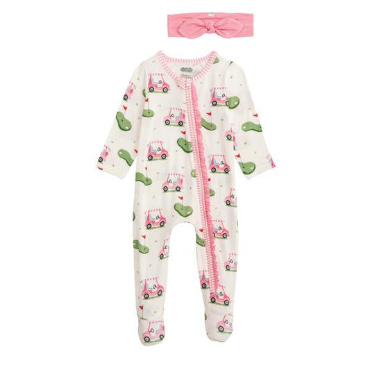 Pink Golf Sleeper and Headband