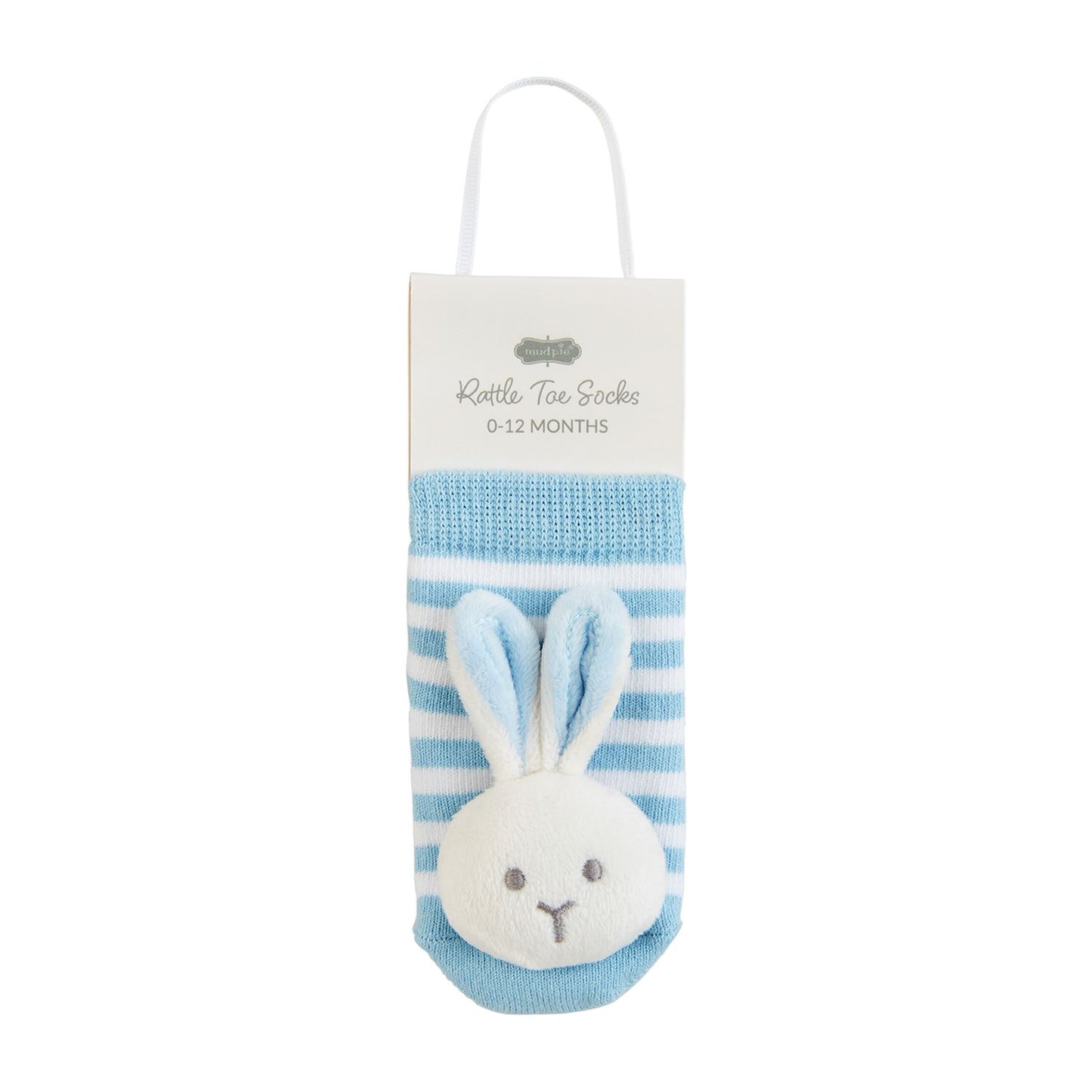 Blue Bunny Rattle Toe Socks