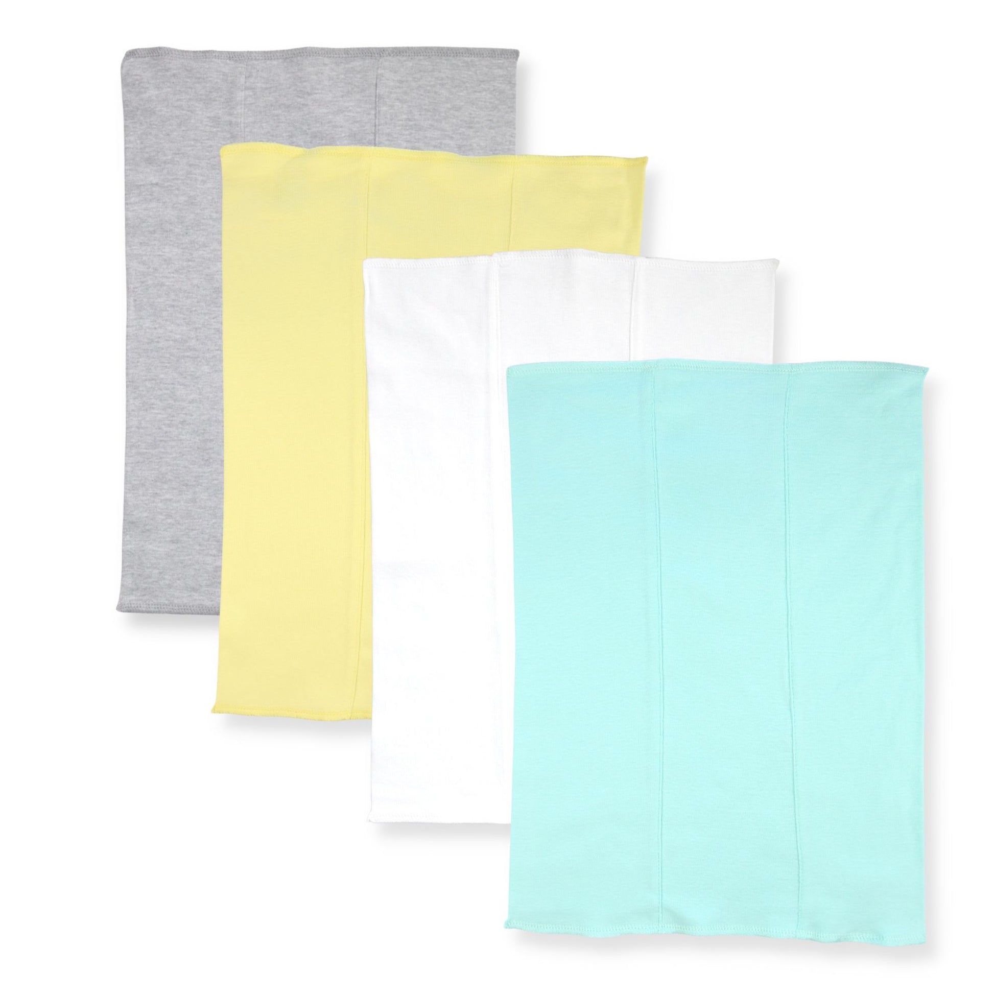baby blossom neutral multi burp cloth pack mint yellow gray white