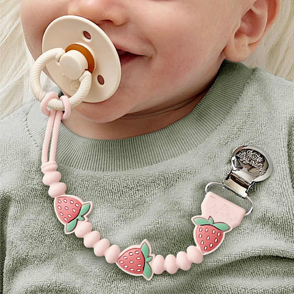 Strawberry Pacifier Clip