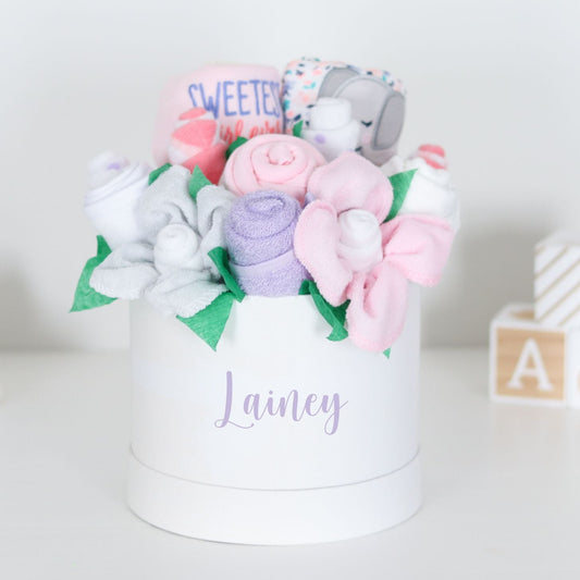 Floral Elephant Baby Girl Bouquet Gift Set