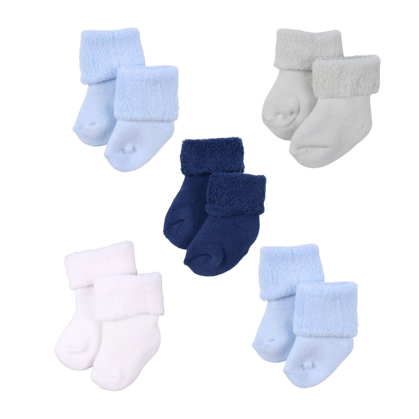 baby blossom infant boy sock pack in blue multi