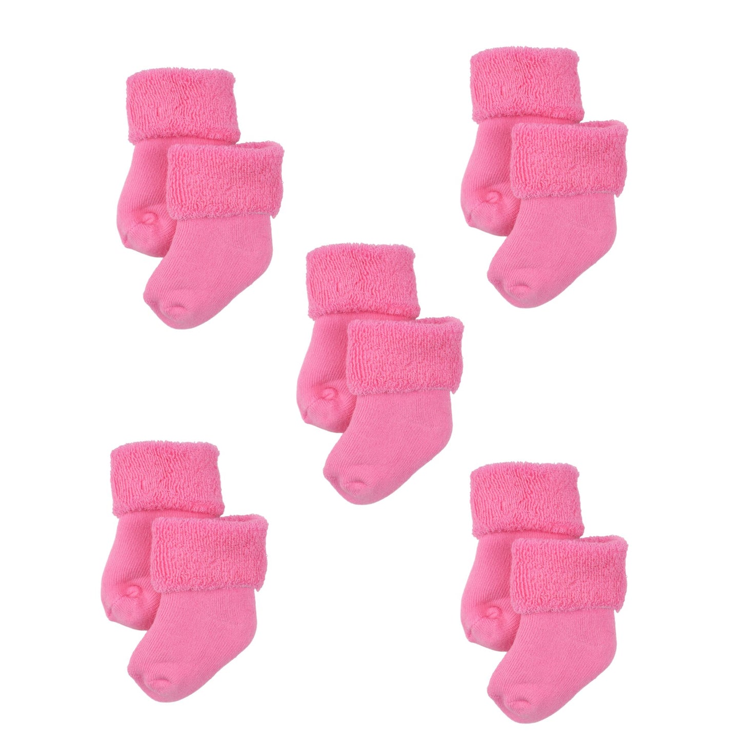 baby blossom infant socks in medium pink