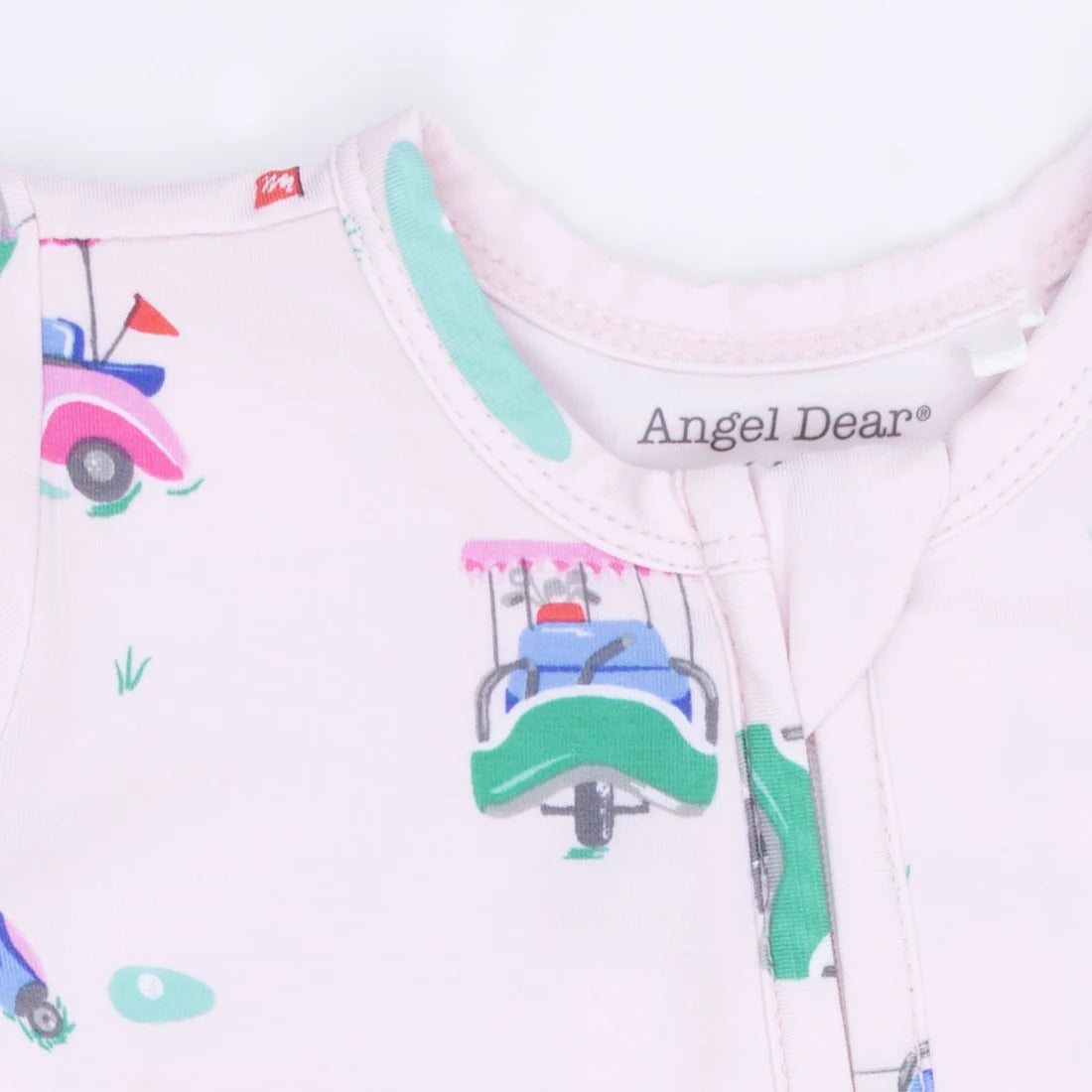 Pink Vintage Golf Carts Footie