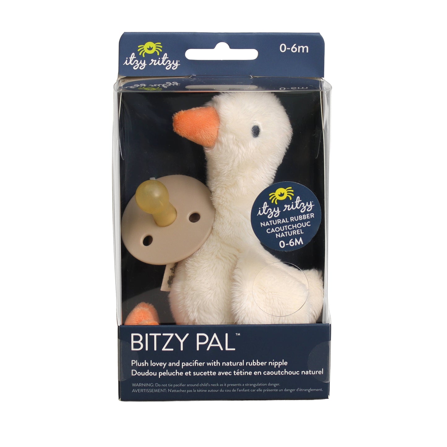 Bitzy Pal Pacifier & Plush: Goose