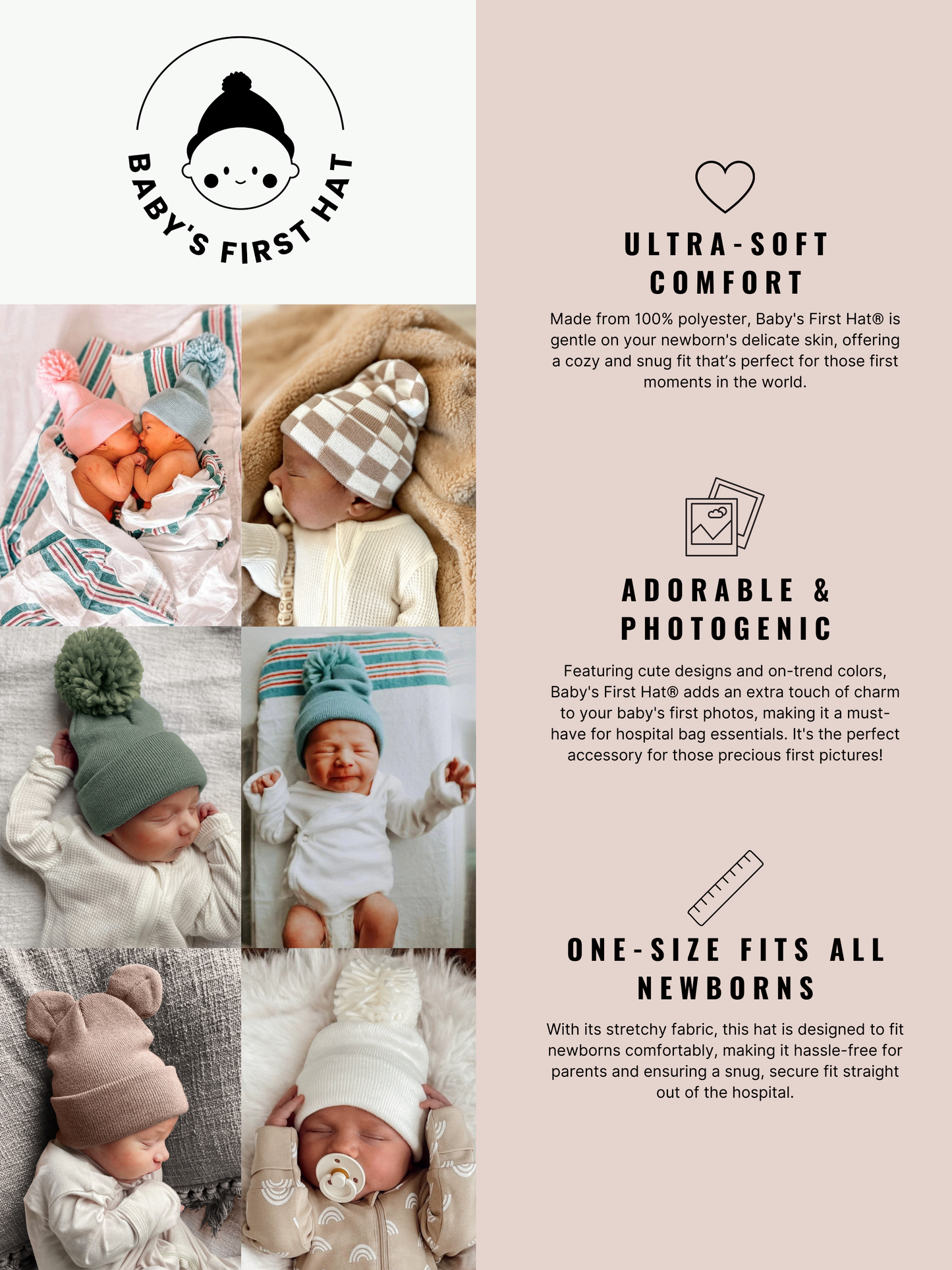 Baby's First Hat®- Baby Blue Pom