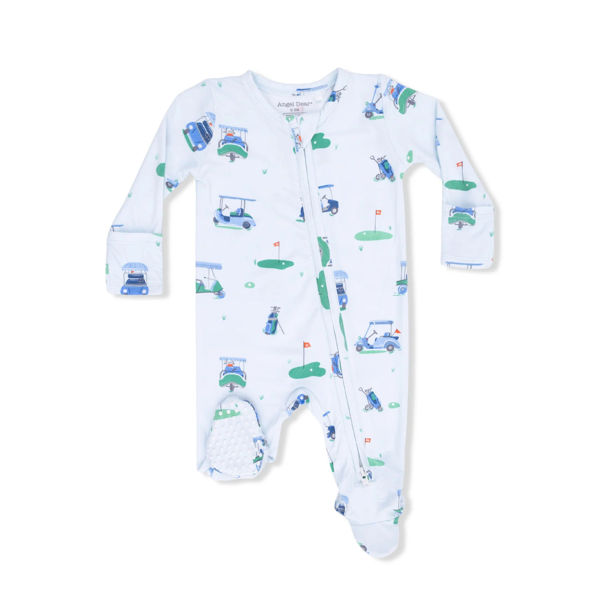 Blue Vintage Golf Carts Footie