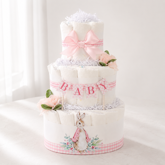 Peter Rabbit Diaper Cake - Pink