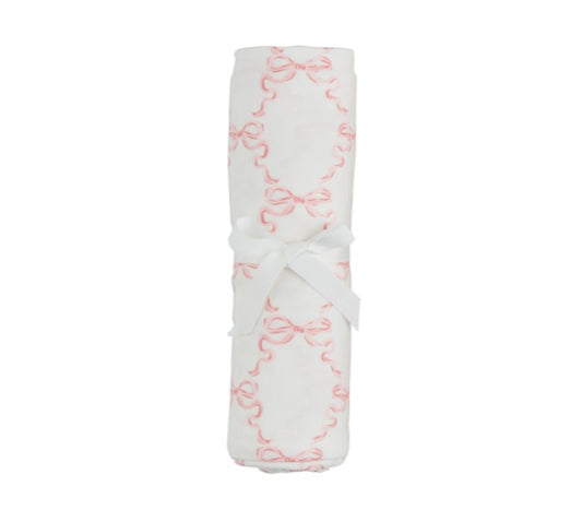 Pink Bow Stretchy Swaddle