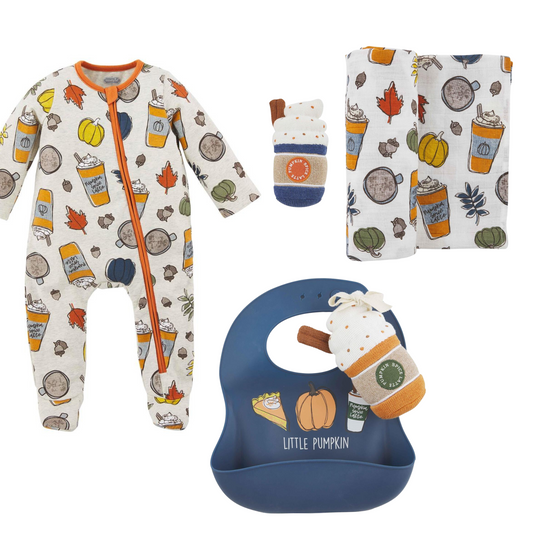 fall pumpkin spice late baby gift set contents