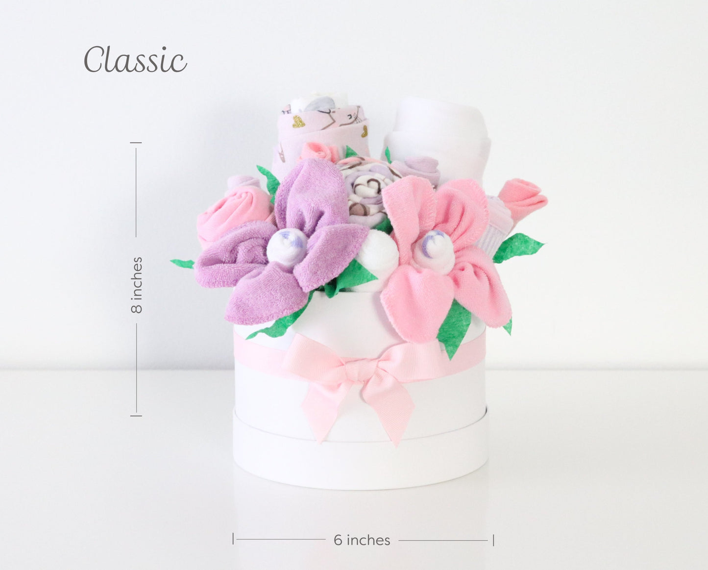 classic bunny ballerina baby girl gift box sizing template
