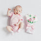 girl baby bouquet with layette bouquet