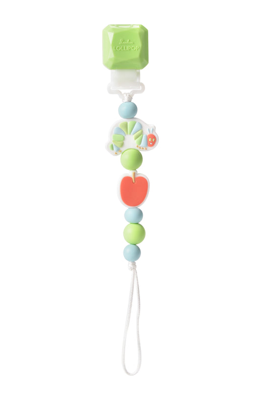 Hungry Caterpillar Beaded Pacifier Clip