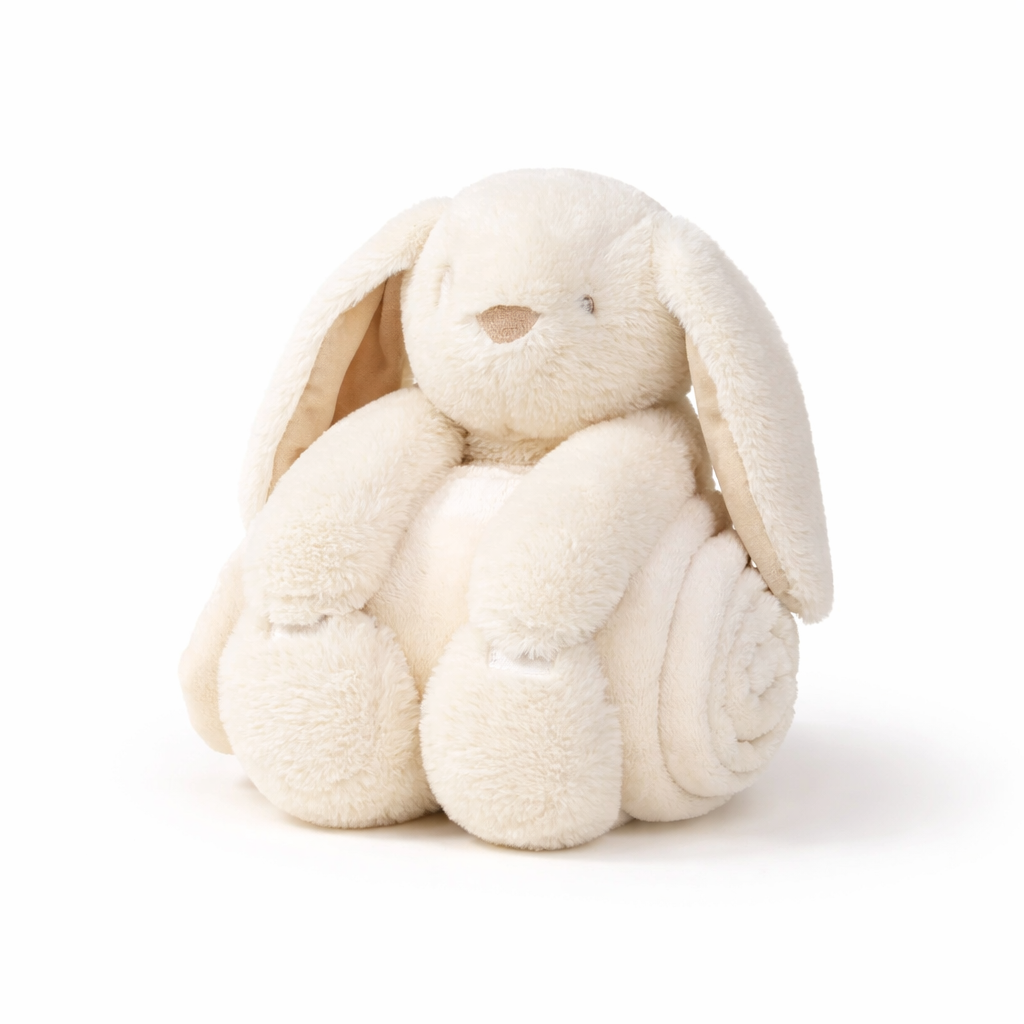 Bunny Plush & Snuggling Blanket Set