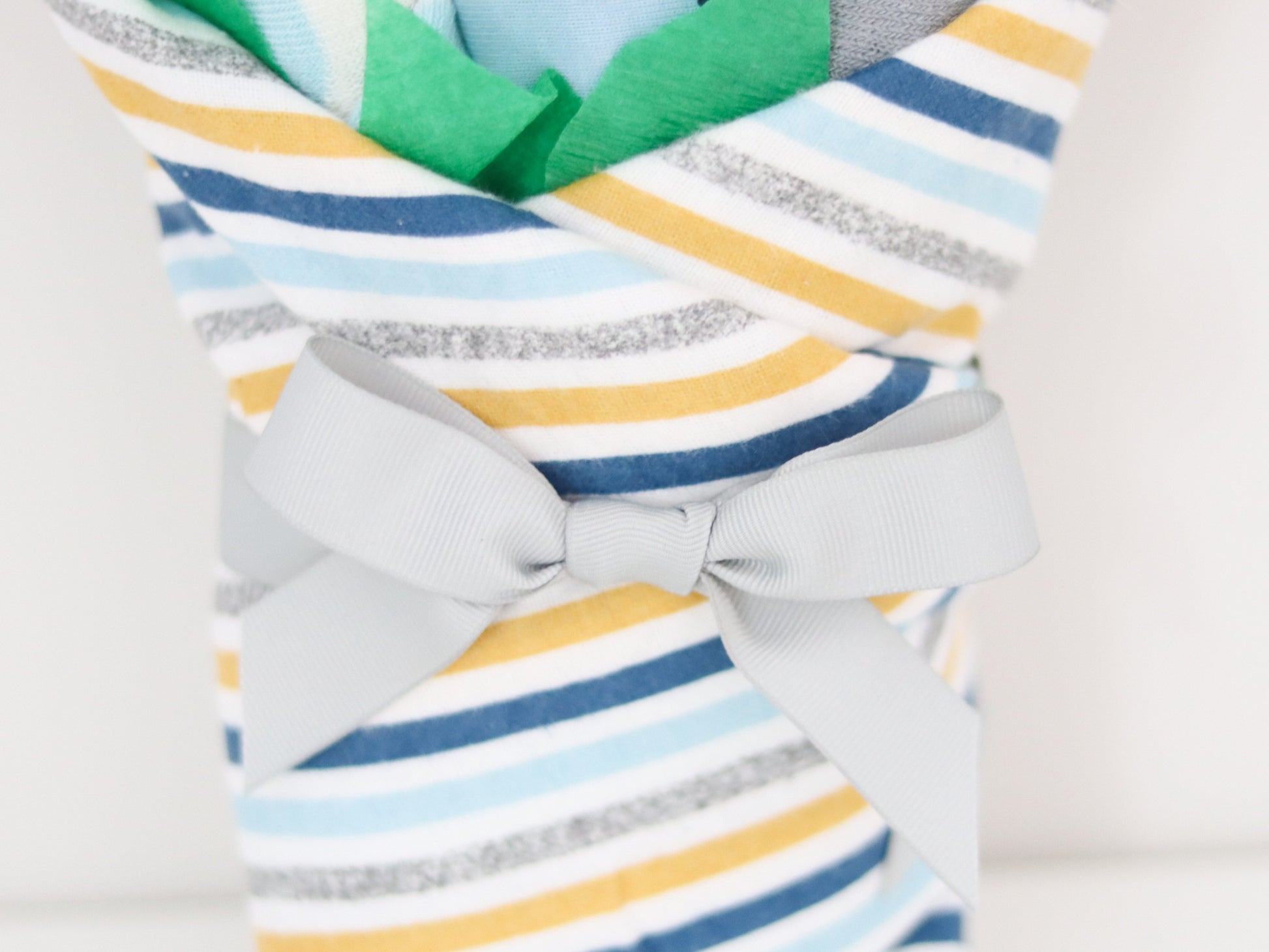 striped baby blanket bow