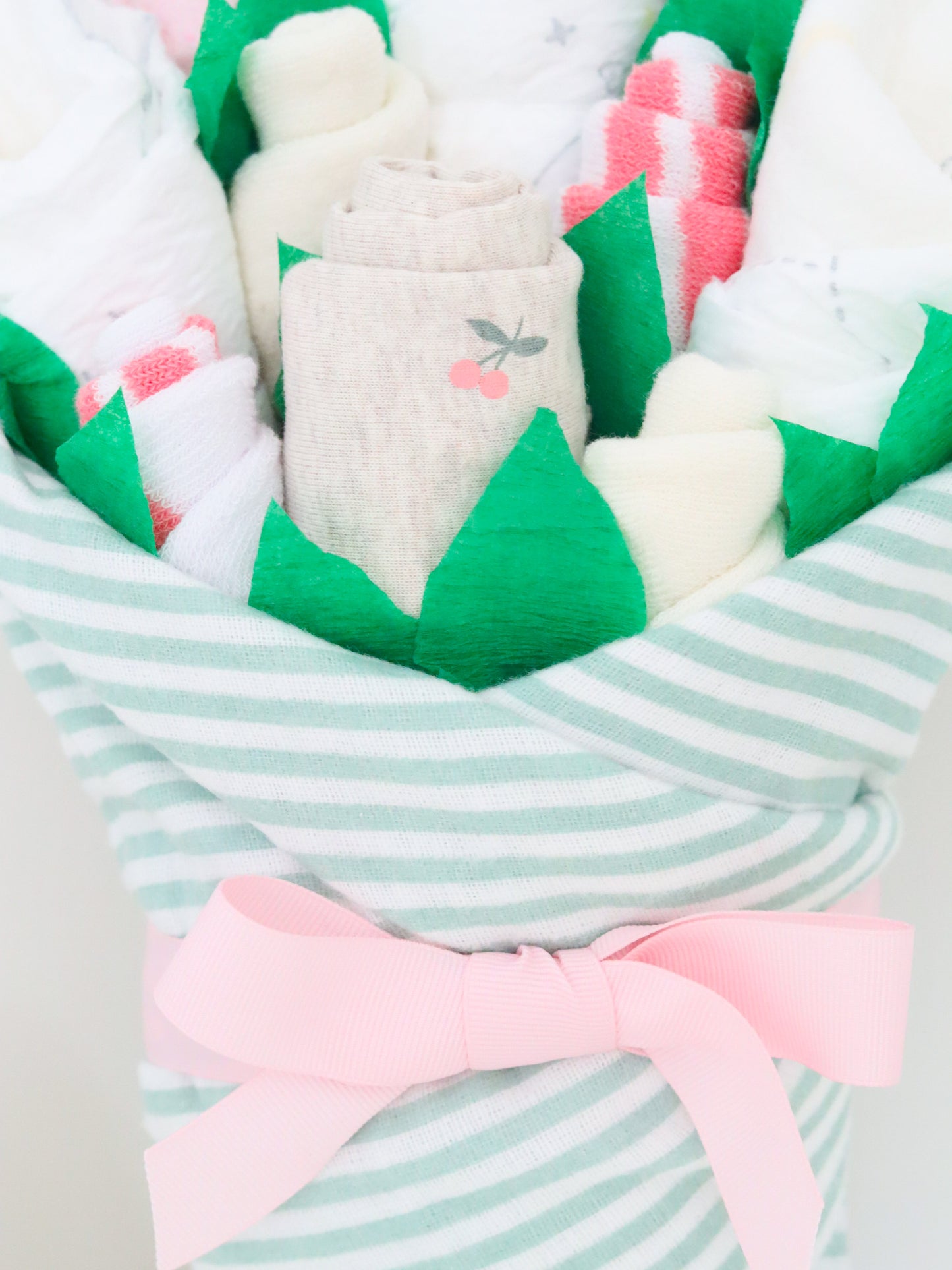 baby girl gift set bow cherries